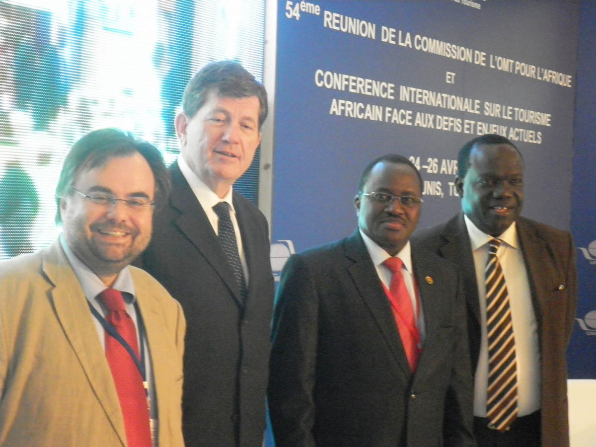 Buhalis Frédéric Pierret, UNWTO Executive Director, H.E. Mr. Baba Hama, Burkina Faso Tourism Minister and Ousmane NDiaye UNWTO